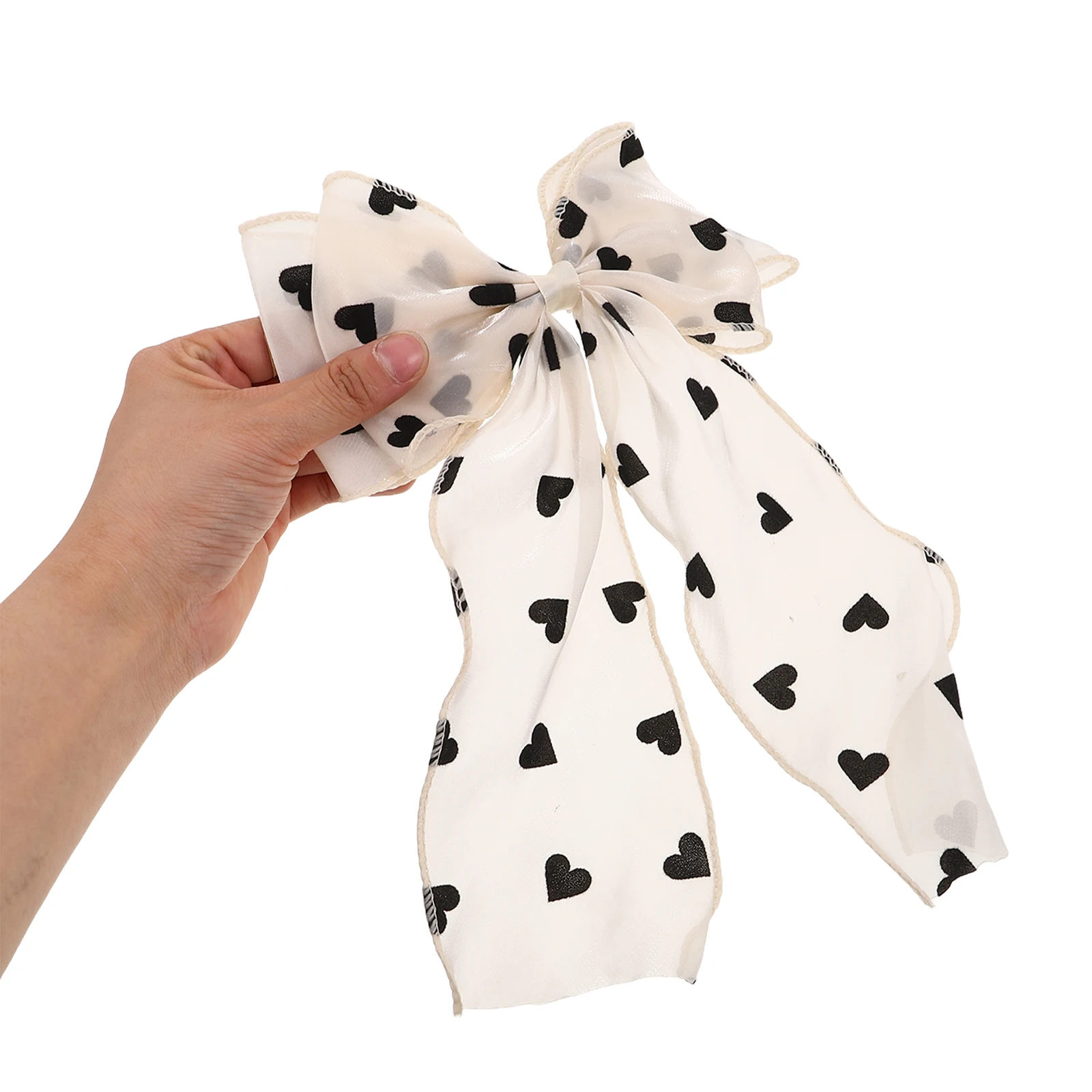 

2 Pcs Bow Hairpin Bowknot Clip Holder Clips Barrettes Ponytail for Accessories Big