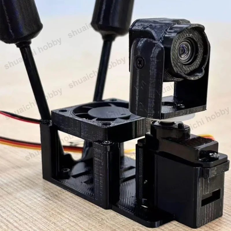 ชุด 1 ชิ้น สำหรับ DJI O4 Pro Air Unit ขายึดกิมบอลแบบควบคุมด้วยเซอร์โว แบบแกนเดี่ยว/แกนคู่ พร้อมโมดูล Buck และพัดลม สำหรับโดรน FPV