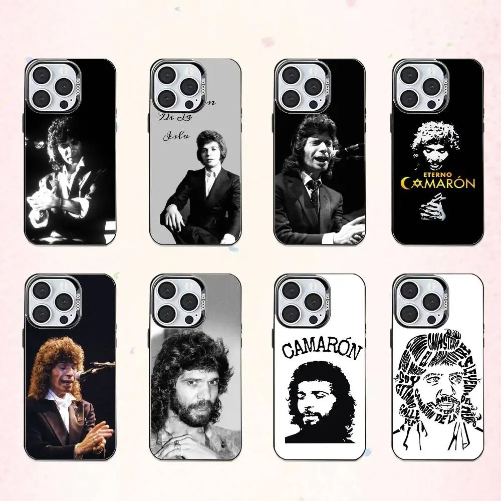 

Singer C-Camaron De La Isla Phone Case For iPhone17,16,15,14,13,12,11 Plus,Pro Max Colored Silver Plated Inside Cover