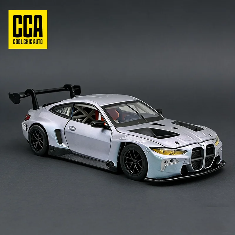 

1:24 BMW M4 GT3 Starry Sky Edition, модель спортивного автомобиля из сплава, литая под давлением металлическая гусеница, гоночный автомобиль, модель автомобиля, звуковой свет, детская игрушка в подарок
