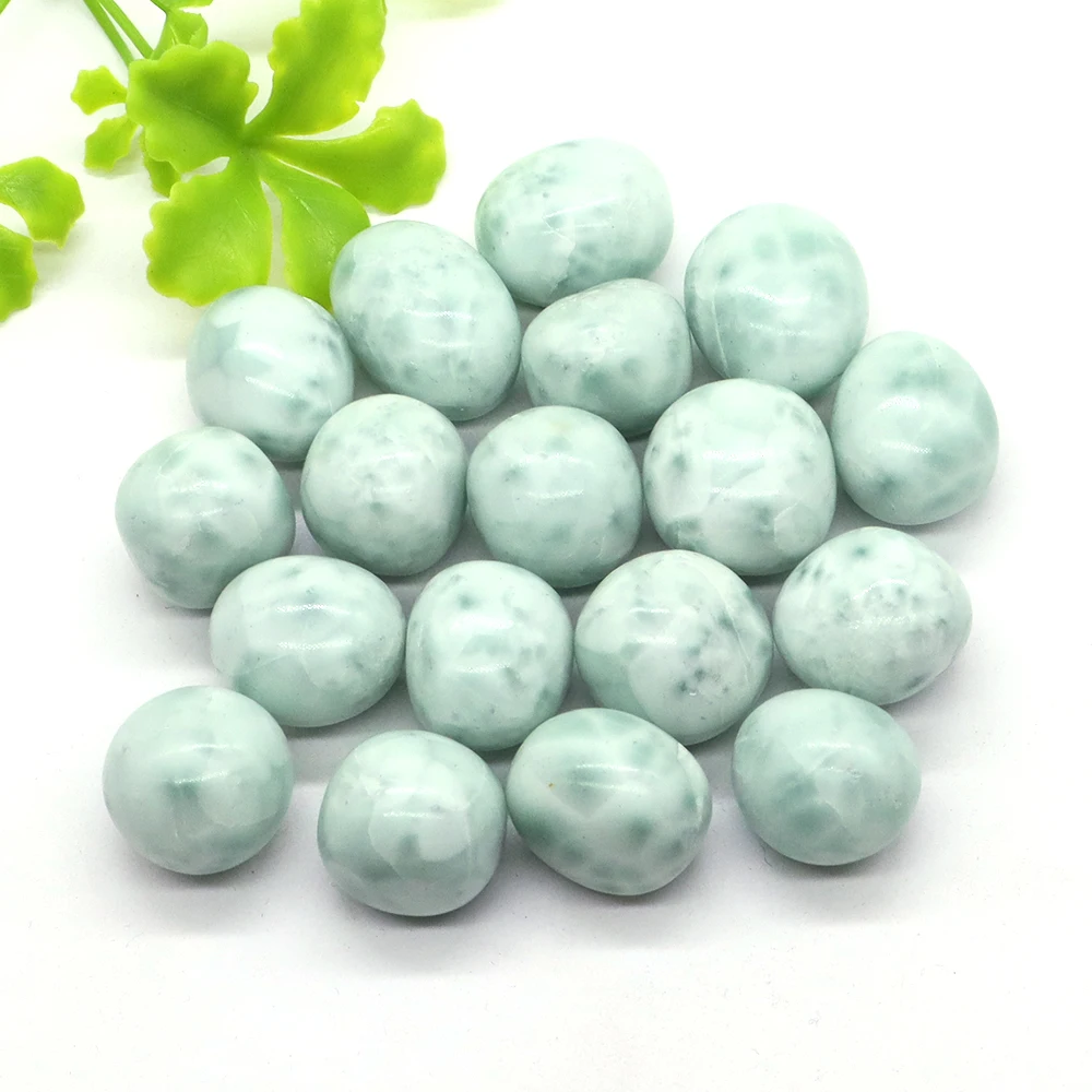 Blue Larimar Tumbled Stone Irregular Polishing Natural Rock Mineral Bead For Chakra Healing Home Decoration Accessories Gift