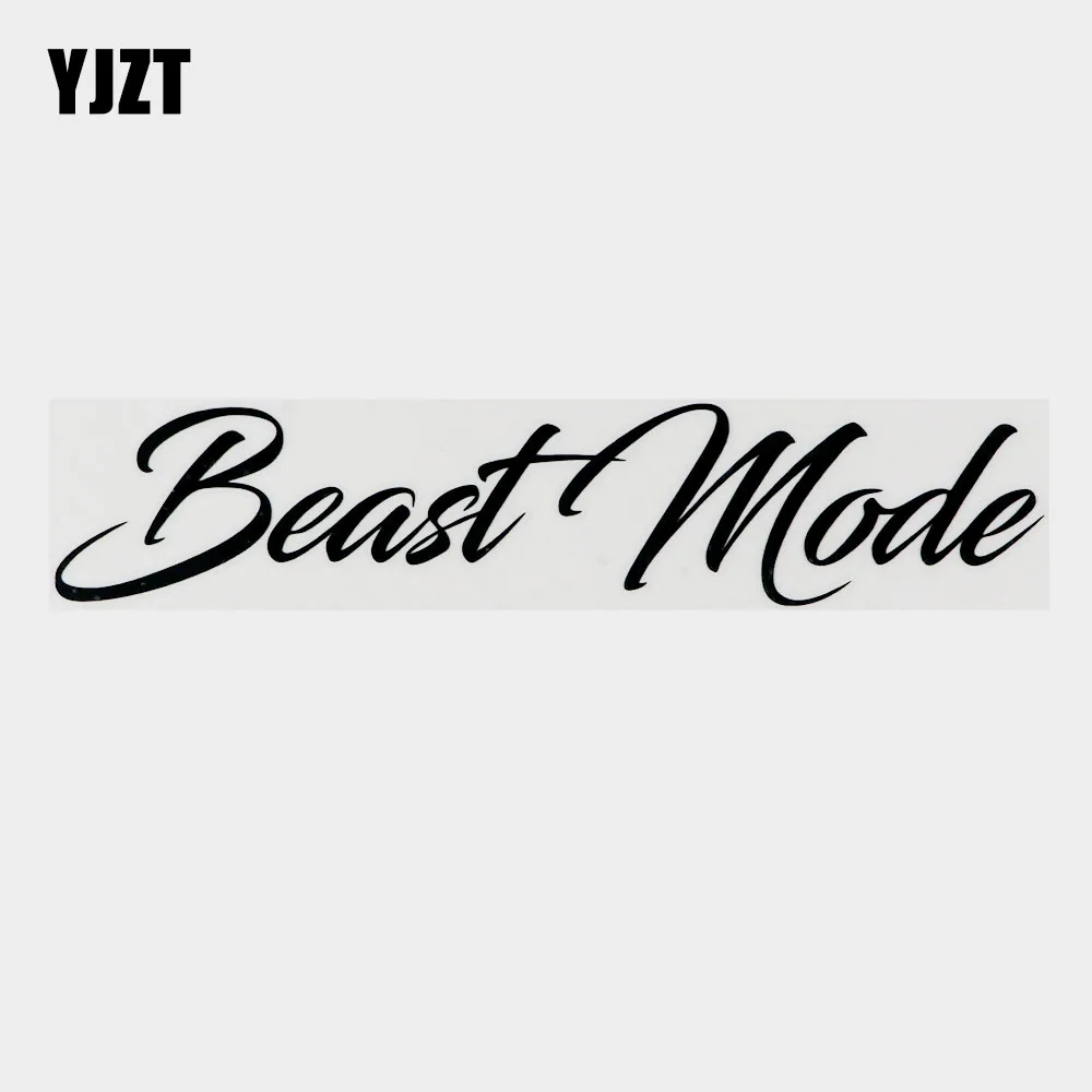 YJZT Beast Mode Fashion Vinyl Motorcycle Car Sticker Decal Black/Silver Decor 10B-0117