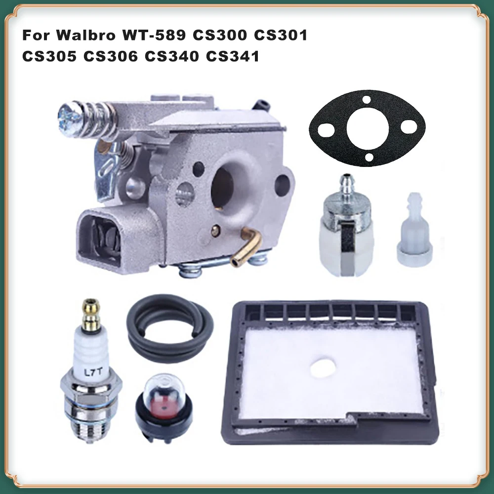 

Replacement Carburetor Kit Walbro WT-589 for CS300 CS301 CS305 CS306 CS340 CS341 Chainsaws