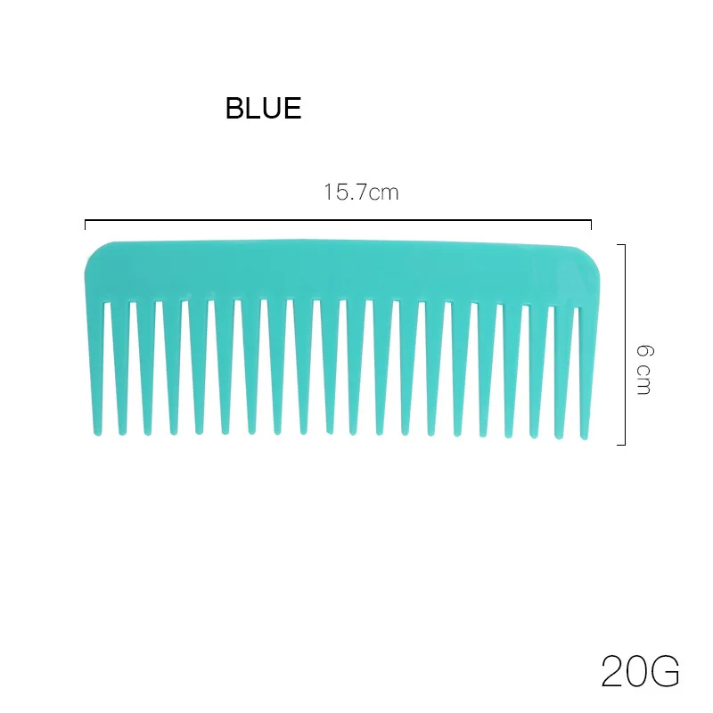 Bunter Kamm mit breiten Zinken, Kamm für glattes Haar, Griffloses Design, geeignet für Männer und Frauen als Haaraccessoire – Detail 7