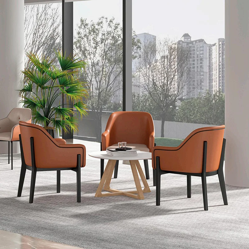 

Foshan Furniture Factory Muebles Para La Casa Leather Chair Leather Sofa Chair Indoor Coffee Chair Armchair