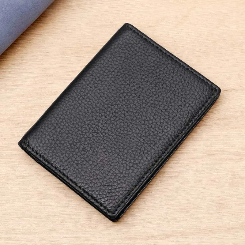 Skórzany Portfel Męski Bifold z Okienkiem na Dowód i Blokadą RFID - Etui na Karty Kredytowe i Dokumenty — zdjęcie 5