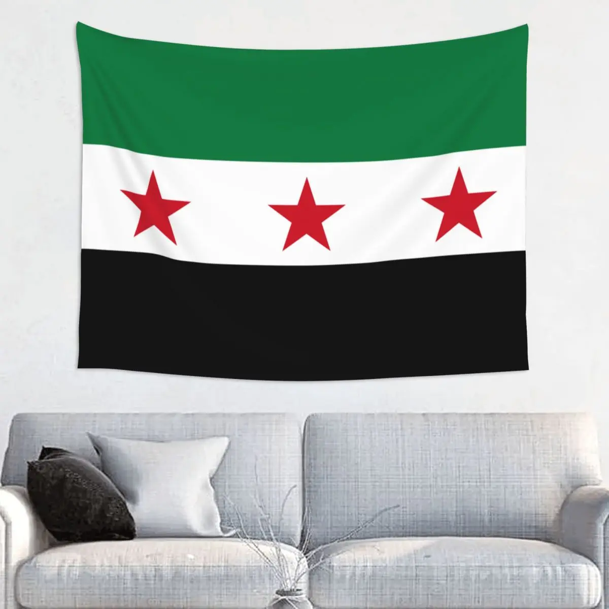 Syria Flag Tapestry Colorful Polyester Wall Hanging The Syrian Arab Republic Room Decor Beach Mat Psychedelic Wall Carpet