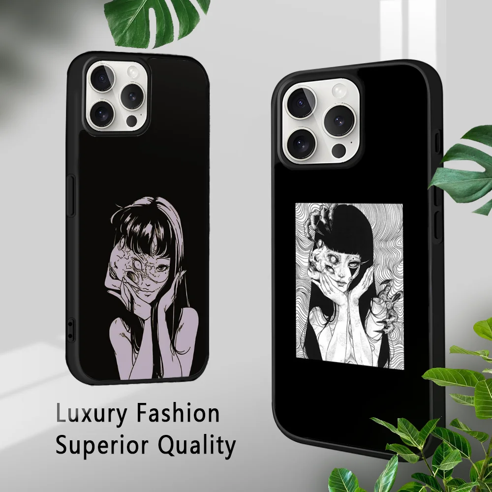 Anime Junji Ito Tomie Phone Case For iPhone 16 15 14 13 12 11 Pro Xs Max Mini Plus Celulares Hard Funda