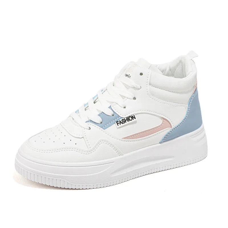 Hot Sale of High Quality Color Matching Women's Shoes High Top Small White Shoes Women All Match Board Shoes Trend Street Beat