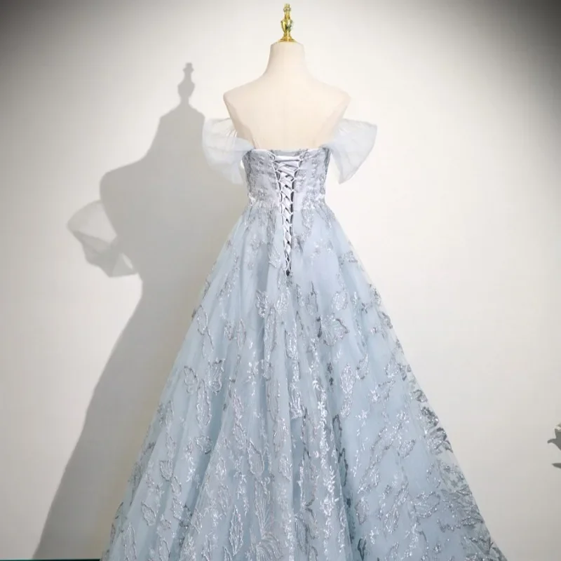 فستان سهرة بحزام للنساء 2026 مضيف وصيفة العروس ذو ملمس راقي جديد ، فستان خرافي للغاية لحفلات الكبار الراقية