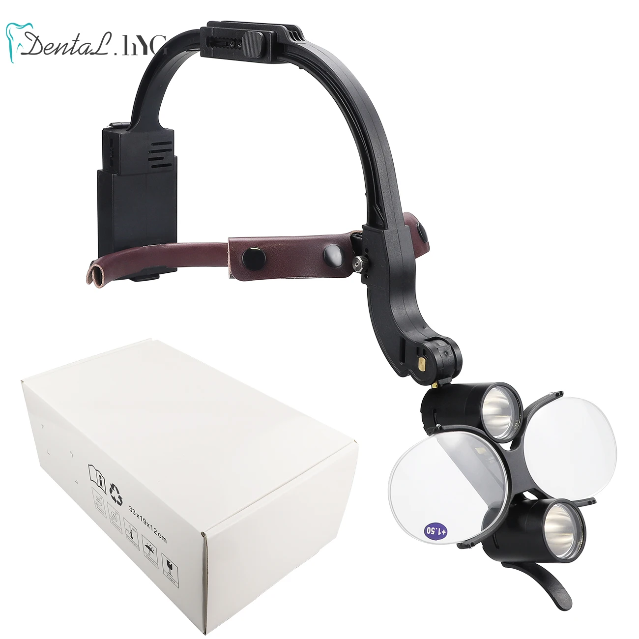 Dental LED Headlight Binocular Loupes  2.5X/3.5X Headband Ajustable 5W Dentist Surgical Headlamp Dentistry Magnifier