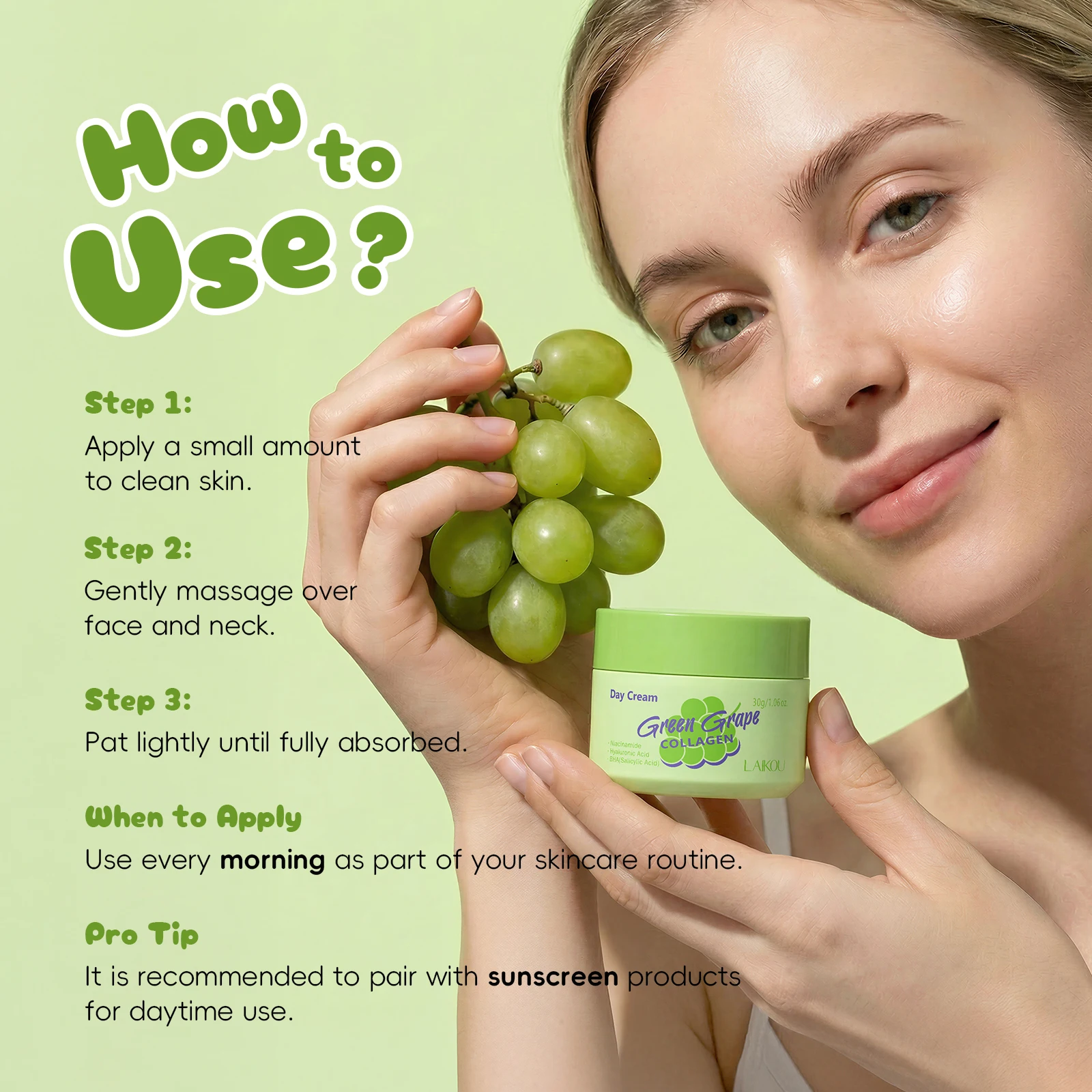 라이코우 그린 그레이프 콜라겐 데이 크림 30g 올데이 - Ceramide Moisturizer 리뷰 및 가격