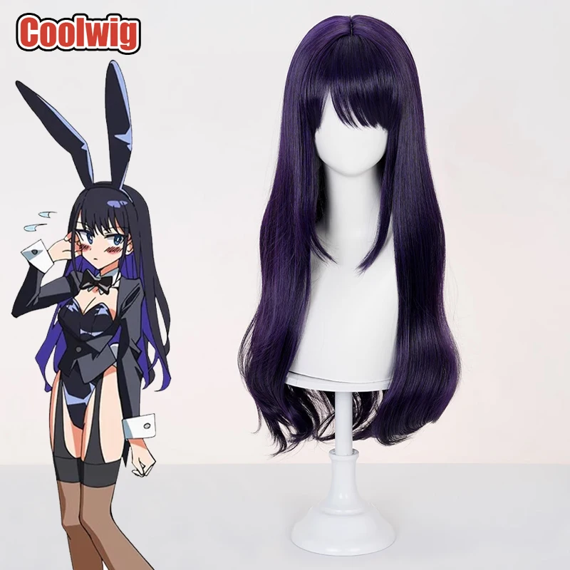 

Coolwig Synthetic Hair Kitagawa Marin Cosplay Wigs My Dress-Up Darling Kitagawa Marin 70cm Wavy Dark Purple Wig Heat Resistant