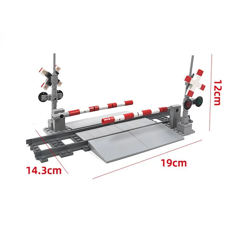 City Train Traffic Station Blocks Parts Railway Traffic Signal Lights/Aisle Barrier/Pole Rod/Buffer Shelter/Tunnel Cave Bricks