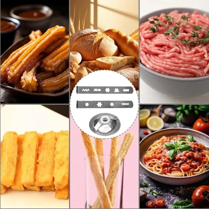 U0DEステンレス鋼肉グラインダーアタッチメントミキサーペストリーアタッチメントメタルテクスチャ