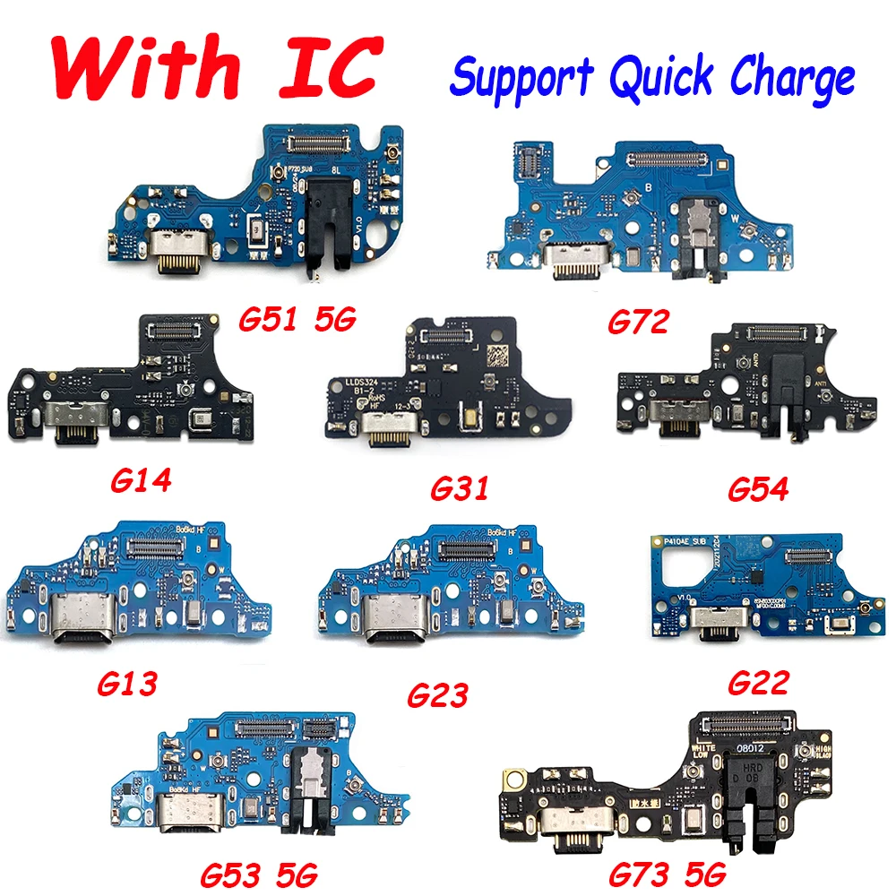 

20Pcs, Fast Charging Port Connector Board Dock Charger Flex Cable For Moto G04 G24 G34 G54 G53 G51 G84 5G G31 With Microphone