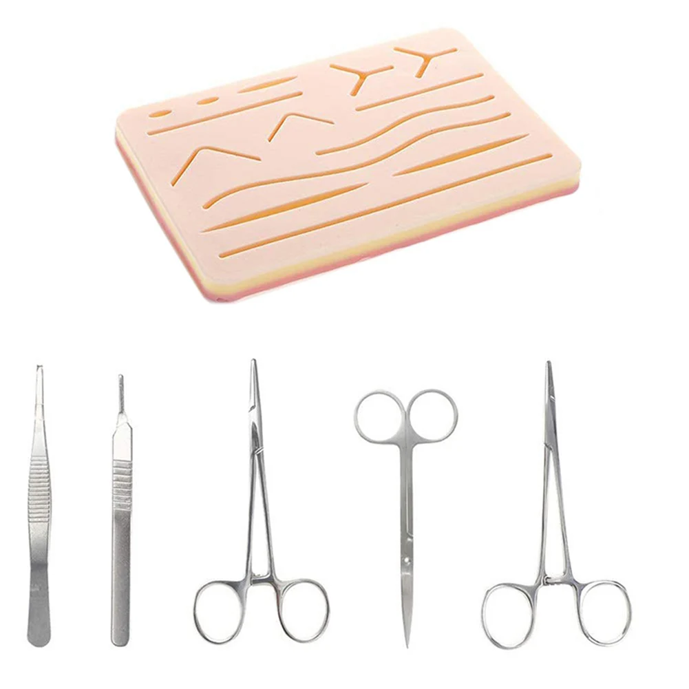 Surgical Suture Medical Students Suture Practice Kit Surgical Training Model Tool Set Scissors Educational Teaching Equipment