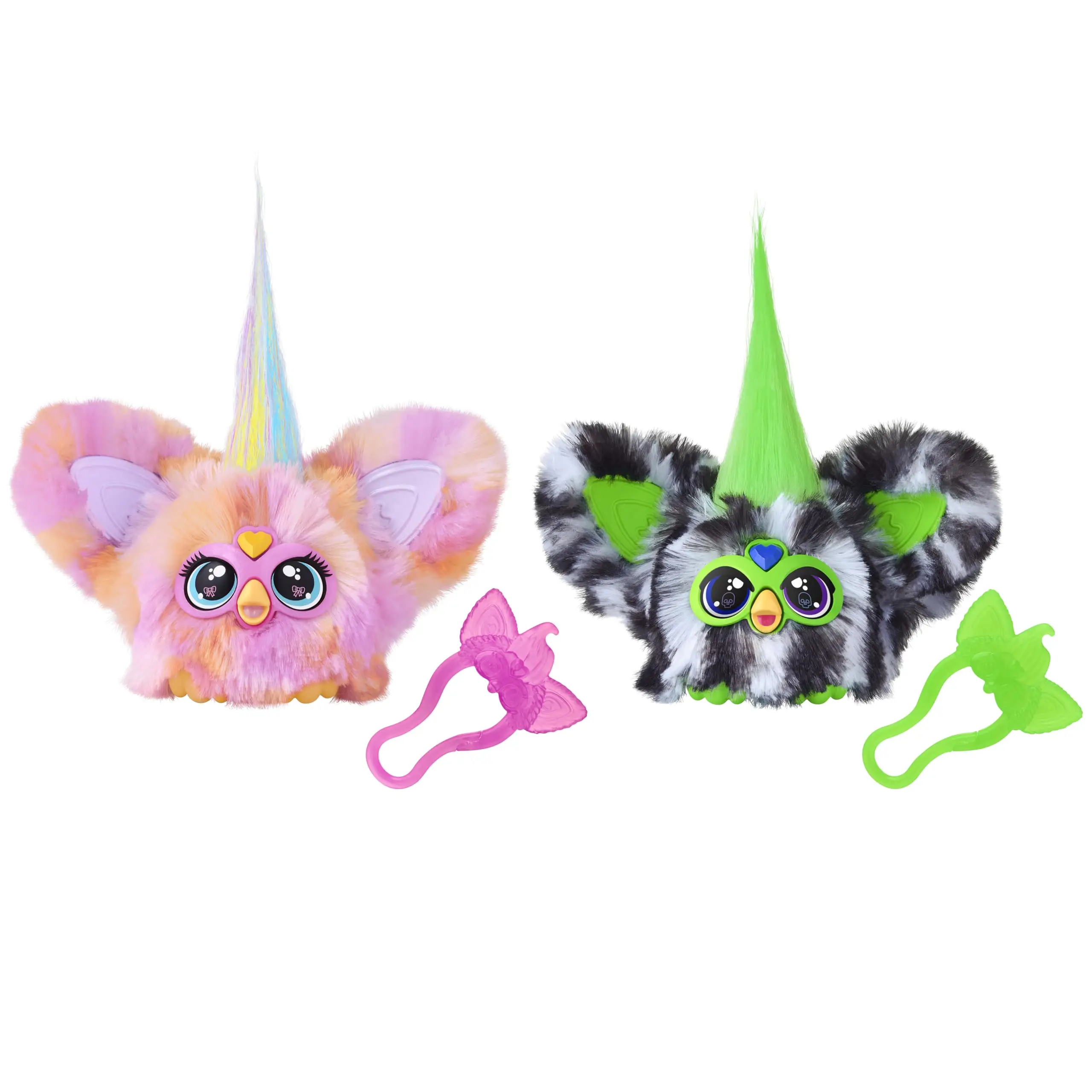 Furby Furblets-Jouets électroniques en peluche pour enfants, Fierce, Fabulous, Greenie Meanie, May-May, 45 sons, cadeaux du Nouvel An, 2 paquets