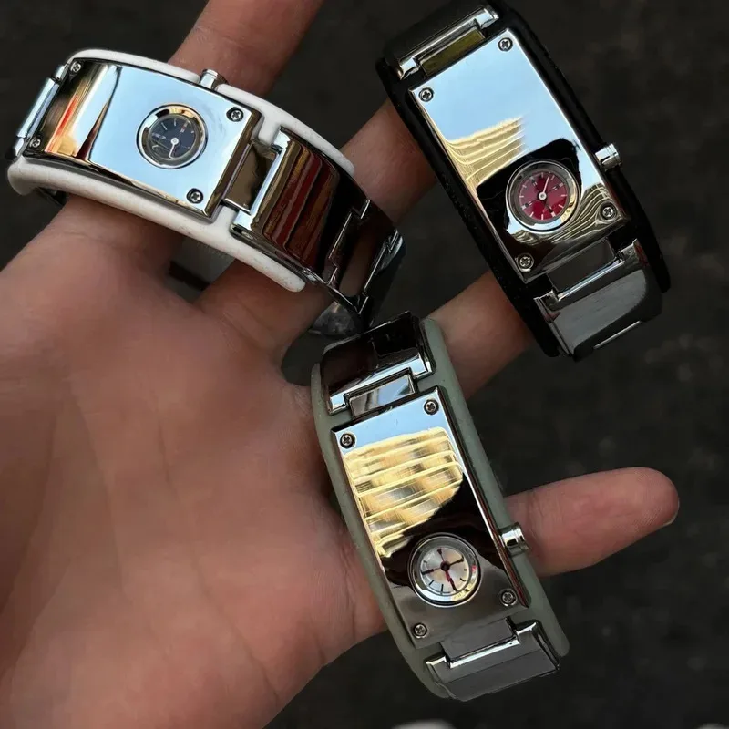 Niche Millennium Retro Watch Ninja Light Bracelet นาฬิกาอินเทรนด์ Future Technology Style Design Y2K Niche Accessories Wear