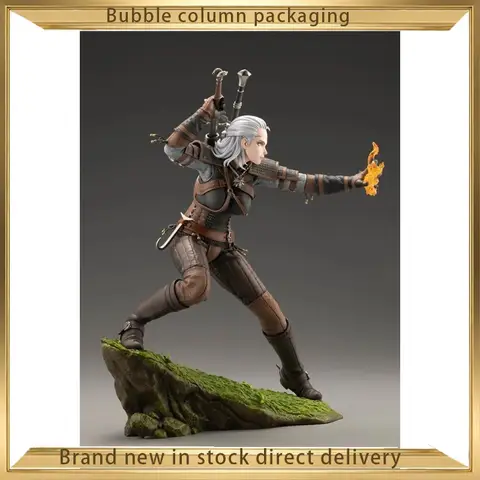 Kotobukiya The Witcher Geralt Bishoujo Statue 100% Original In Stock Collectible Model Figure Decoration Display Toy for Fans
