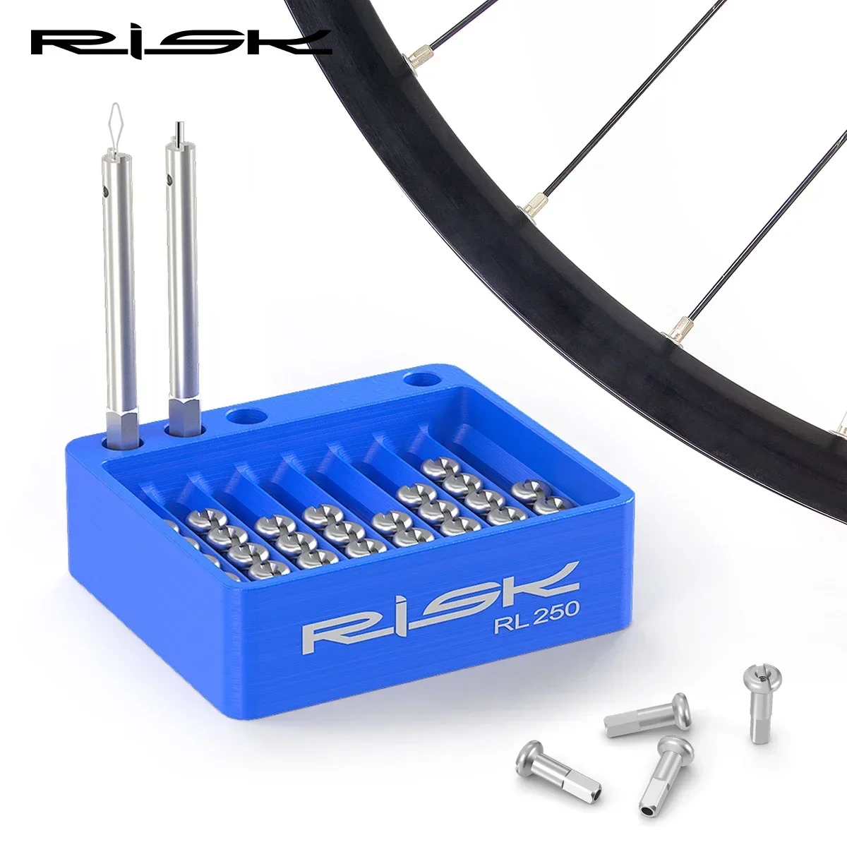 

Risk Bicycle Spoke Nipples Arrangement Tool Box for Carbon Spoke Caps, Mountain Road BIke Spoke Cap Storage and Organization Box