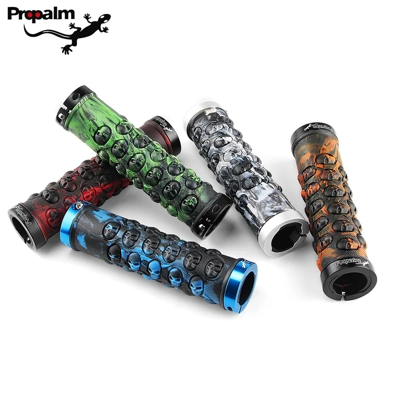 Skull Handlebar Grip Bicycle Grips Soft Anti-Skid Bike Handlebars Grips Lock-on MTB Road Cycling Handle Bar Grips For Cycling