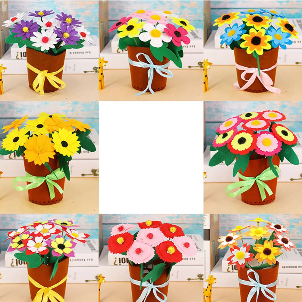 

8 Set Flowerpot Accessories Kids Creative Diy Flower Pot Decor Home Decor Nonwovens Material Craft Supplies Gifts