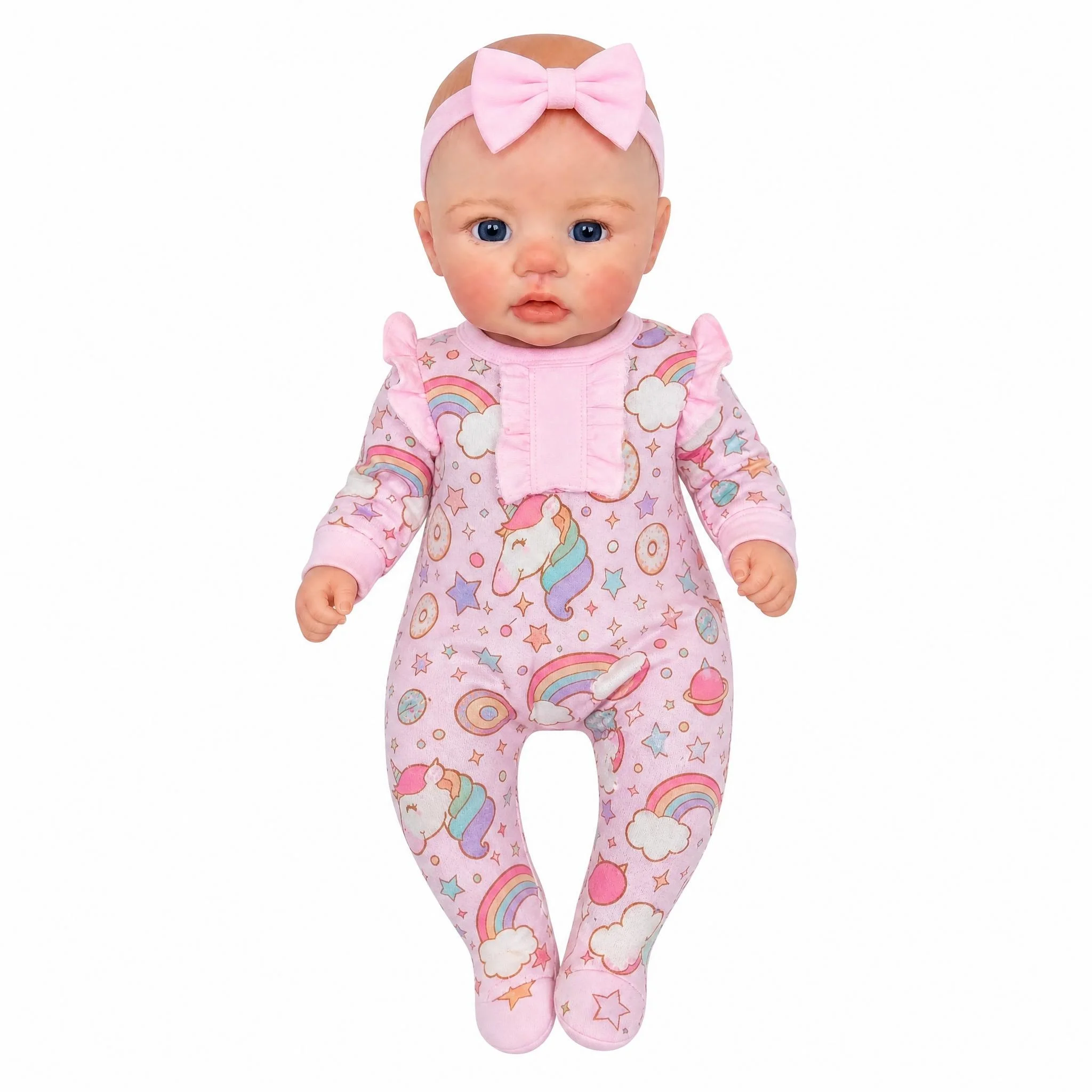 NPK 16inch Full Solid Silicone Flexible Elastic Super Soft Cute Abigial Mouth Can Open Squish Silicone Lifelike Reborn Bebe Doll