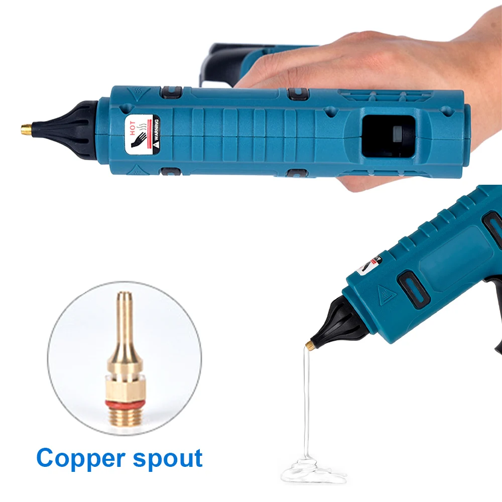 Imagem -02 - sem Fio Elétrico Hot Melt Pistola de Cola Portátil Soldagem Hot Air Gun Faça Você Mesmo Ferramenta de Artesanato Makita Bateria 18v 11 Milímetros