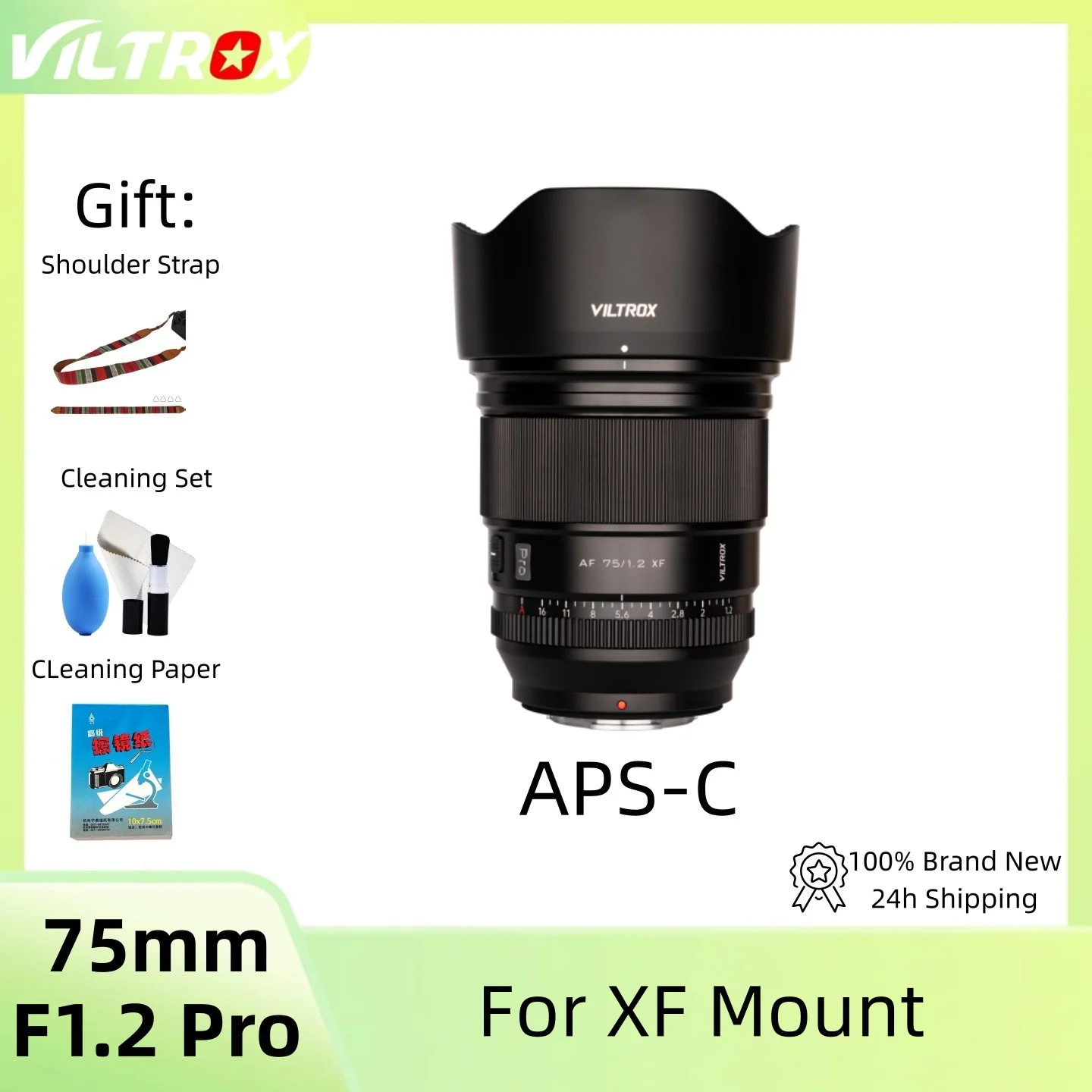 

Объектив VILTROX FujiX V-log с автофокусом 75 мм F1.2 Pro, портрет APS-C с большой диафрагмой для видео Fujifilm XF Mount X-T4 T100 X-T30 xs10