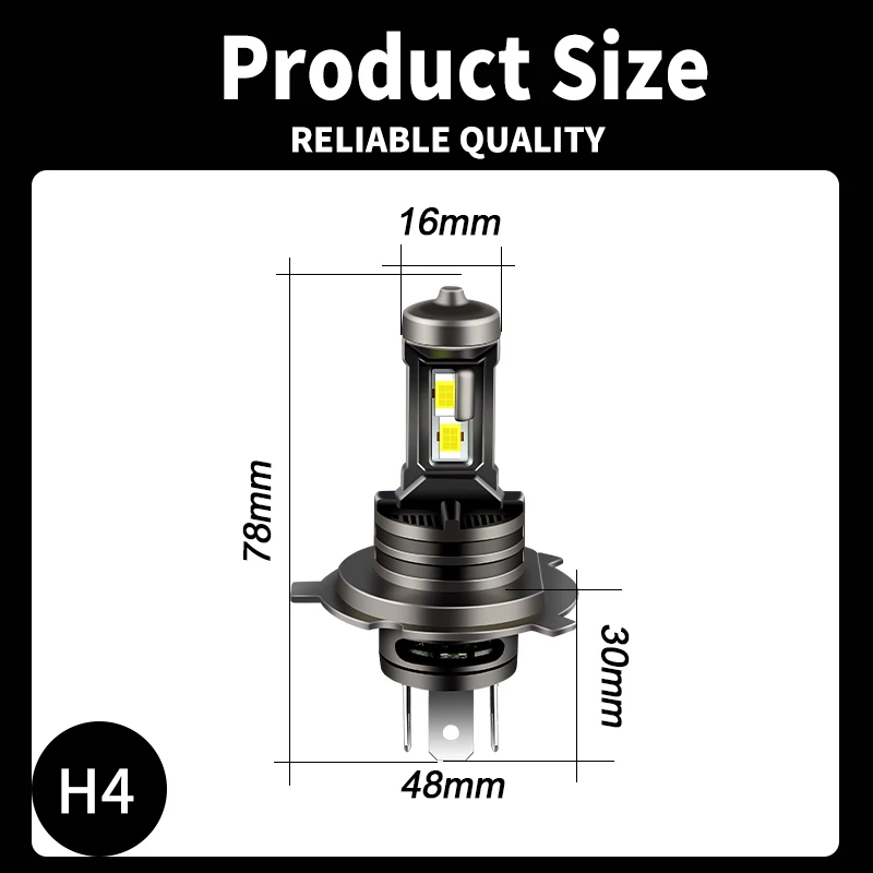 1/2PCS For Yamaha Kawasaki Suzuki BMW H4 High/Low Beam 9003 Headlight For Motorcycle For Harley-Davidson Sportster 1980s-1990s