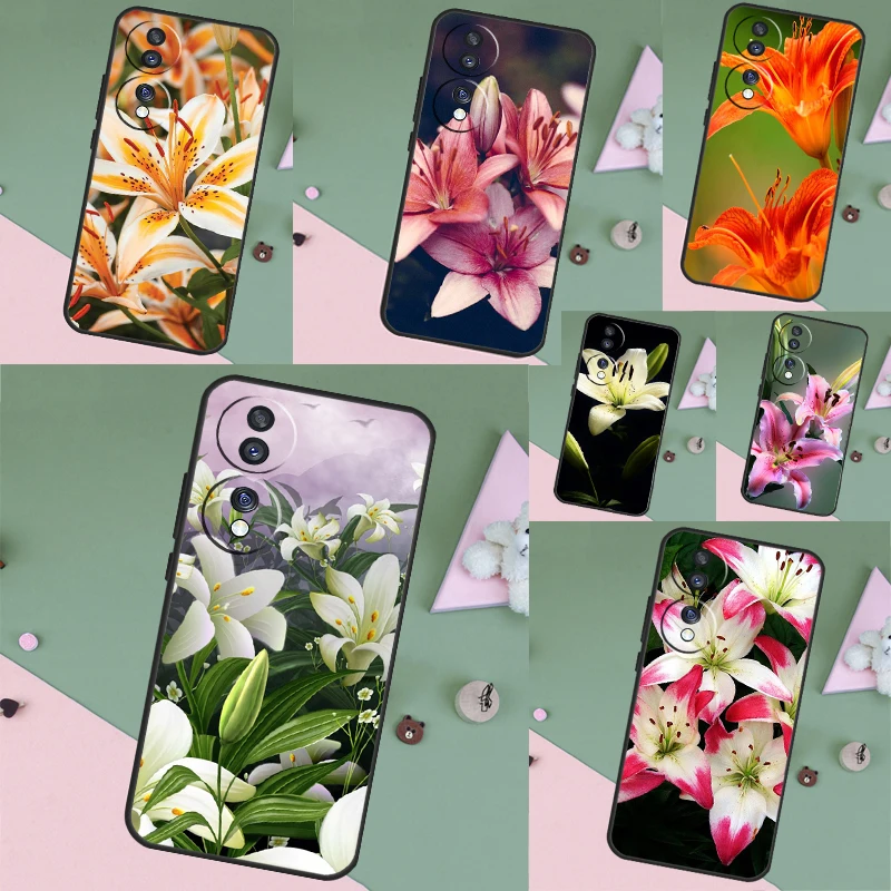 Colorful Flower Lily Funda Case For Honor Magic 5 Lite Pro X6a X7a X8a X9a X7 X8 X9 8X 9X Honor 70 50 90 Lite