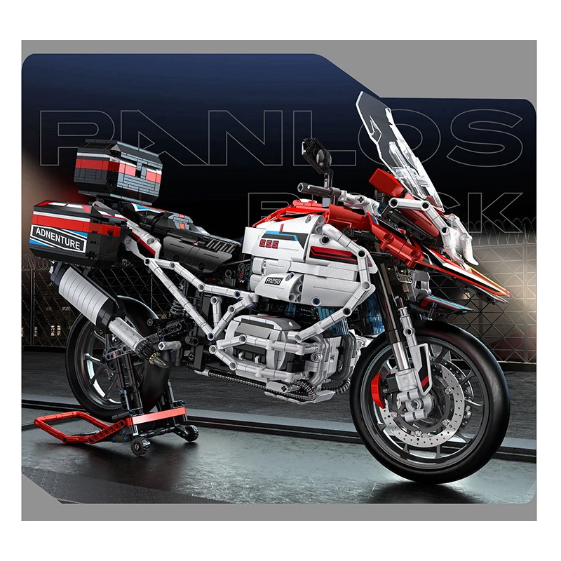 1:5 High Tech City Sports Rapid Racing Motorcycle Motorbike Locomotive Moc Modular Brick Model Building Blocks Boys Gifts Toys