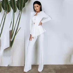 Traje de negocios profesional para mujer con pantalones, chaquetas, trajes de abrigo, Blazers, ropa de trabajo para mujer, conjunto de pantalones, 2 piezas personalizadas