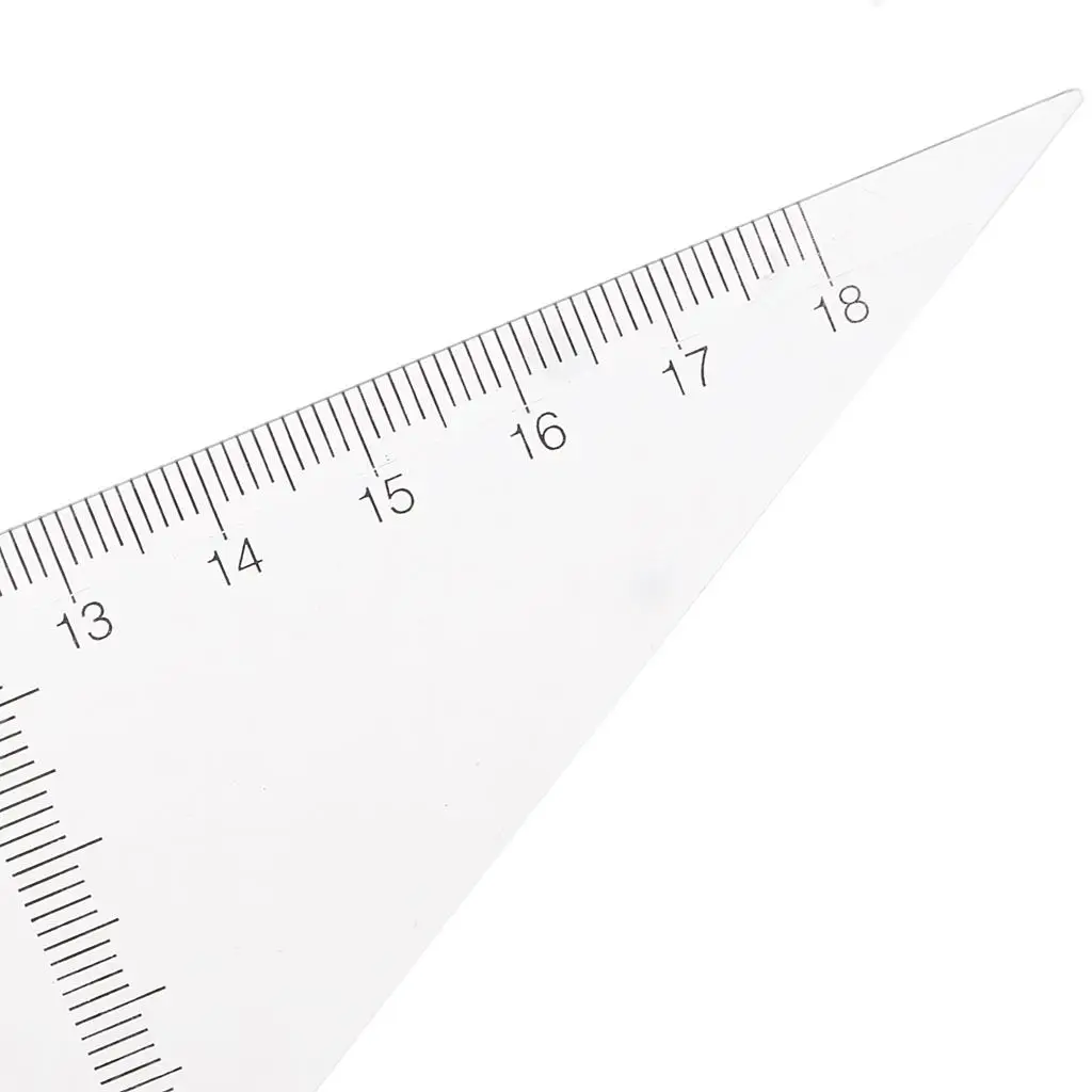 Triangle Geometry Ruler Set Clear Plastic Accurate Angle Measurement for Artists Teachers
