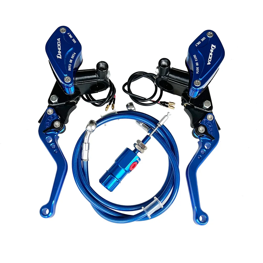 Kit de maître-cylindre de frein et d'embrayage hydraulique pour moto, piston de 14mm, tuyau de 1200mm, universel pour Honda, Yamaha, Kawasaki, Suzuki