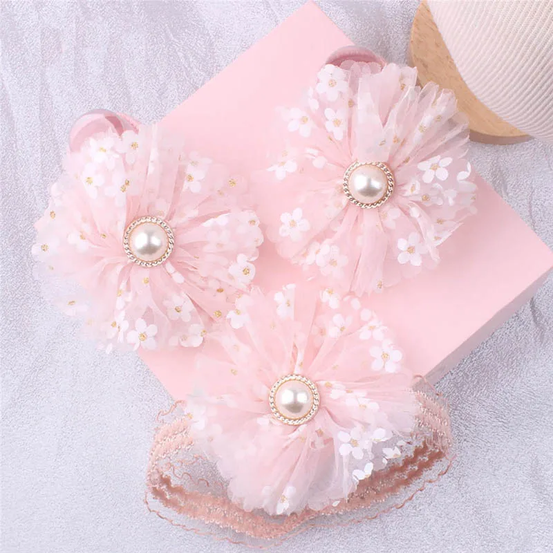 1 Set Xmas Gift Cute Flowers Baby Girls Headband Socks Cartoon Animal Bow Newborn Girls Hair Band Kids Headwear Hair Accessories