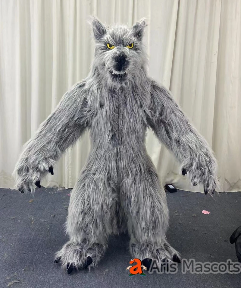 2.2m Real Life Wolf Costume Adult Full Inflatable Mascot Suit