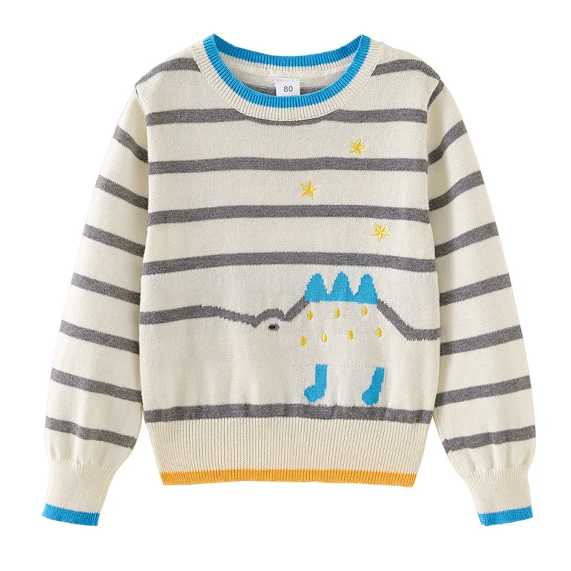 

1-6 Years Unisex Striped Sweater for Boys & Girls Tops Spring Autumn Undershirt For 1 2 3 4 5 6 Years Kids Clothes