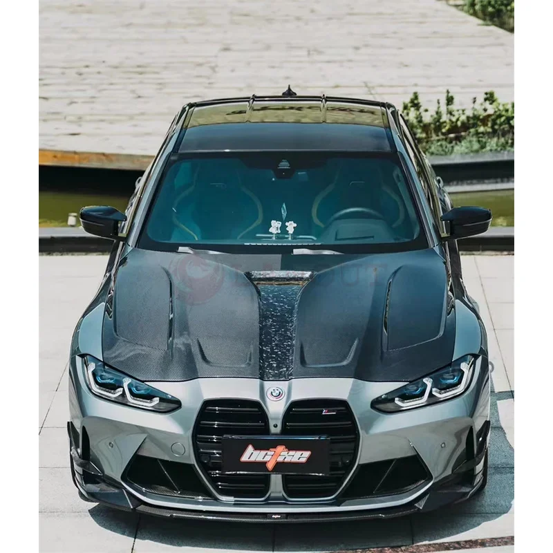 

Front Cover Hood M3 G80 M4 G82 Dry Carbon Fiber JM Style Body Kit Engine Hoods