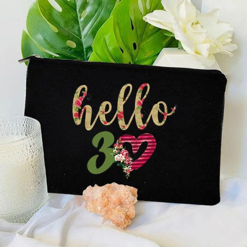 Stepping Into My Birthday Cosmetic Bag, Leopard Heel Cross Print, Birthday Gift Makeup Pouch