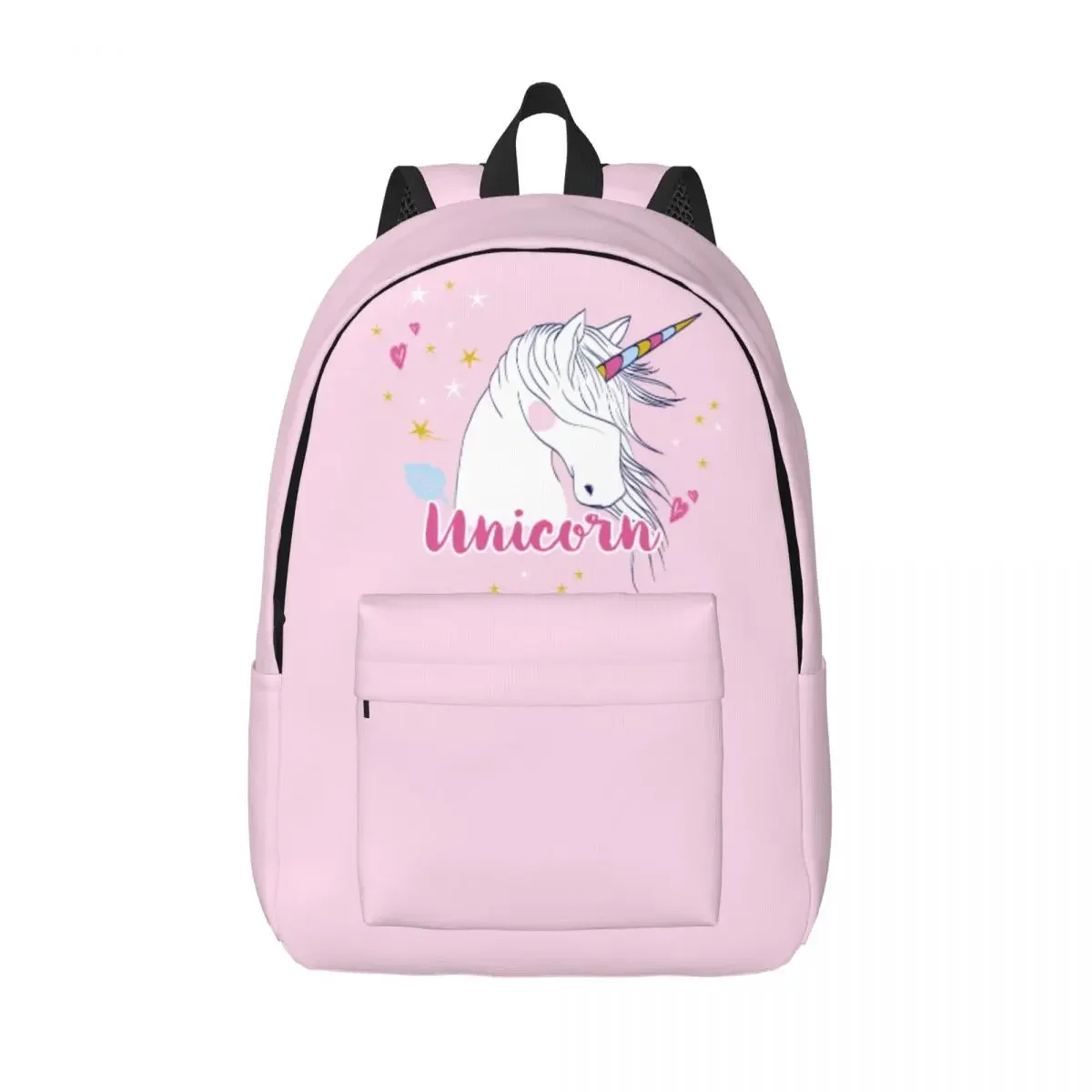 Mochila de unicornio de colores para preescolar, estudiante de escuela primaria, mochila rosa para niño y niña, mochila de lona para exteriores