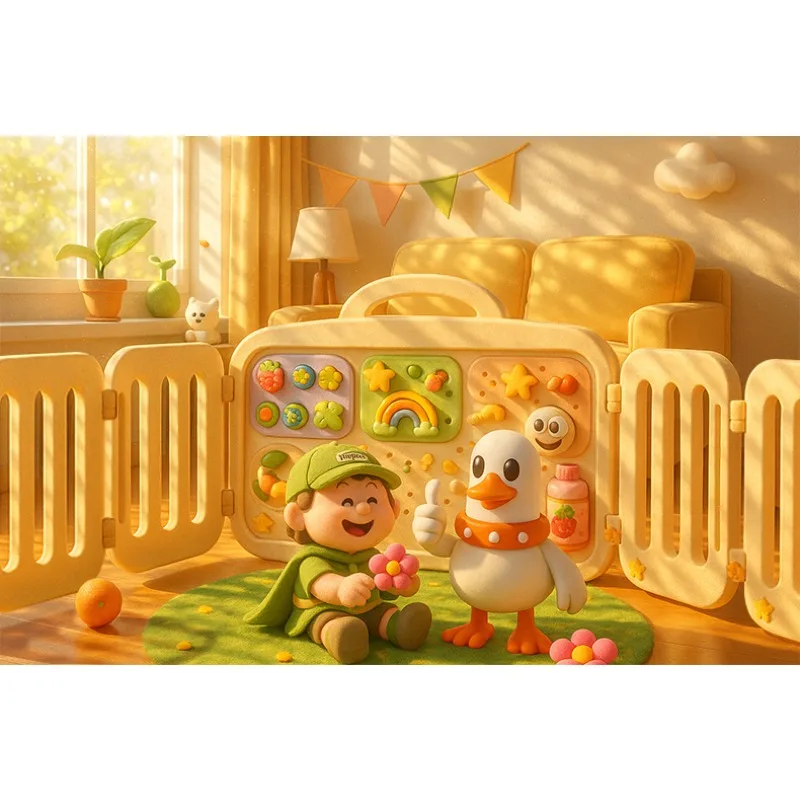 سياج حزمة لوحي مشغول للتعليم المبكر محلي الصنع للأطفال