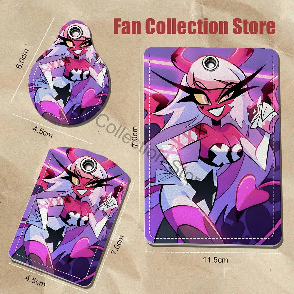 H-Helluva Cartoon B-Boss Holder Keychain For Air Tag Bank Business Work Card Holder Student Card Protective Case Bus Card view 6