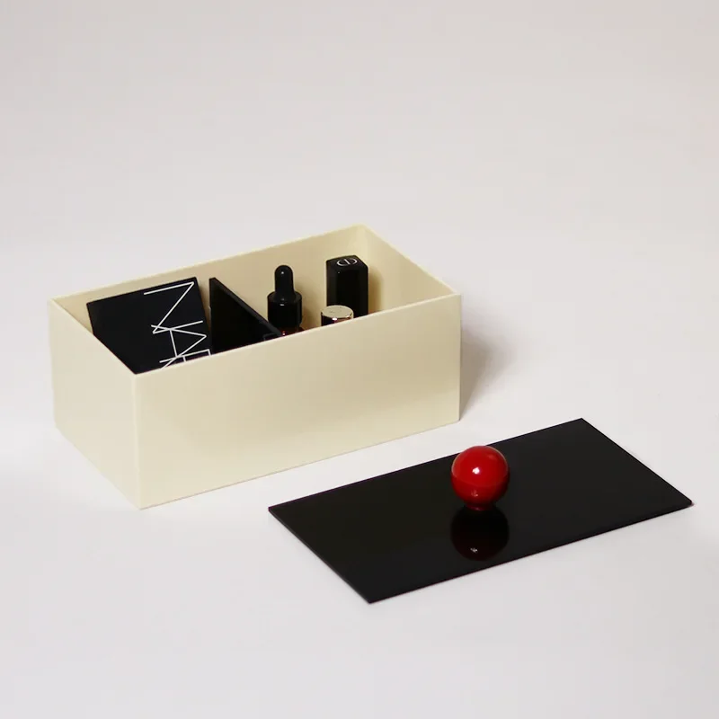 Nordic Multifunctional Compartment with Lid Lipstick Cosmetic Storage Box Acrylic Finishing Storage Box Desktop Decoration