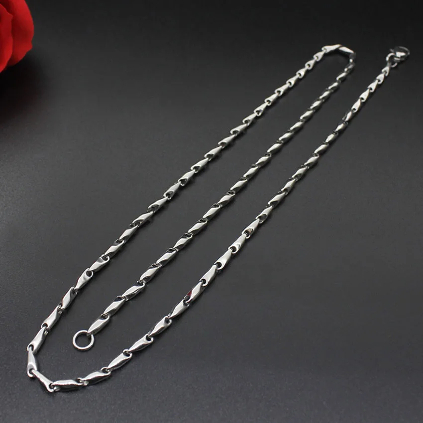 Fashion New Titanium Steel Round Melon Sub-chain Tapered Chain Men\'s Wild Stainless Steel Necklace Jewelry Hot Sale