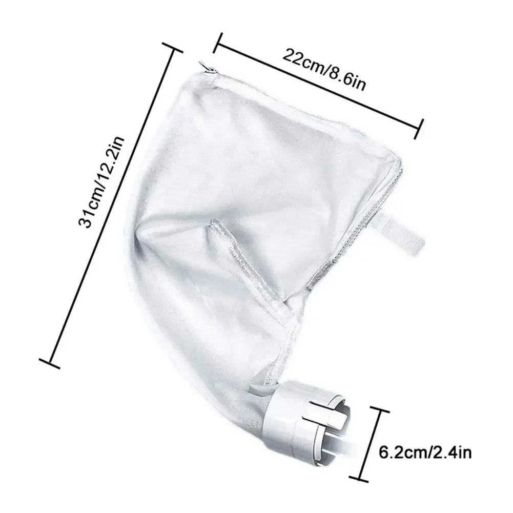 2pcs All Purpose Polaris Bags Swimming Pool Cleaner Filter Bag Suction Machine Zipper Bag Replacement
