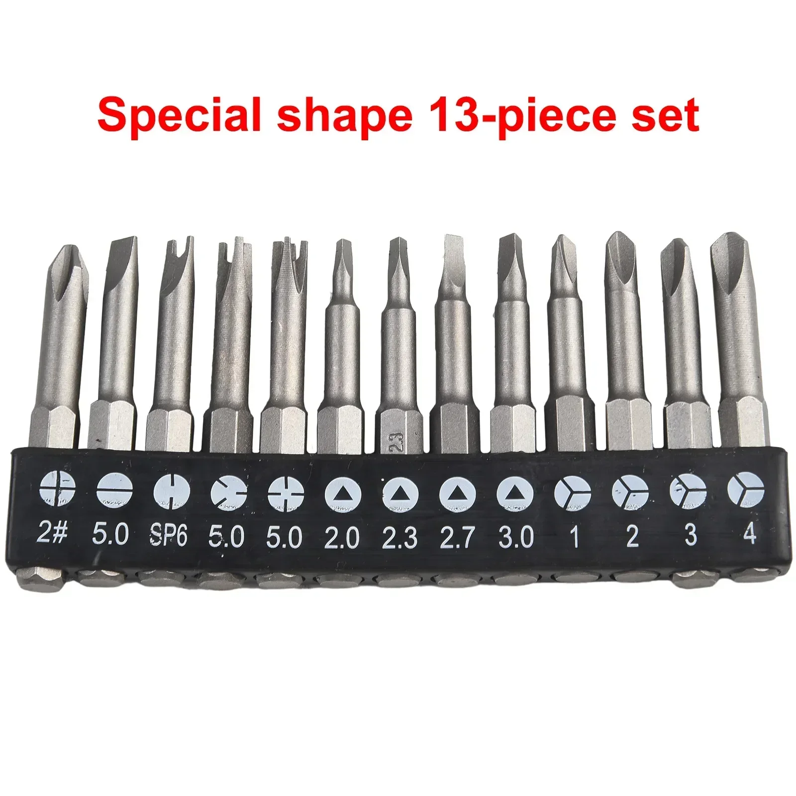 13Pcs Screwdriver Bits Special-Shaped Screwdriver Set PH2 U Y Shape Triangle 50mm