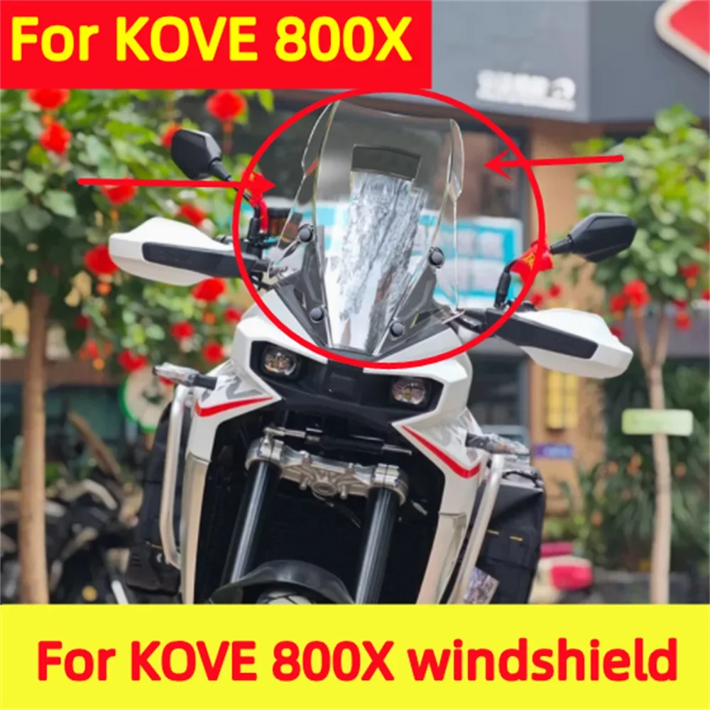 

For KOVE 800X windshield modification height increased front windshield accessories kove 800x 800 X