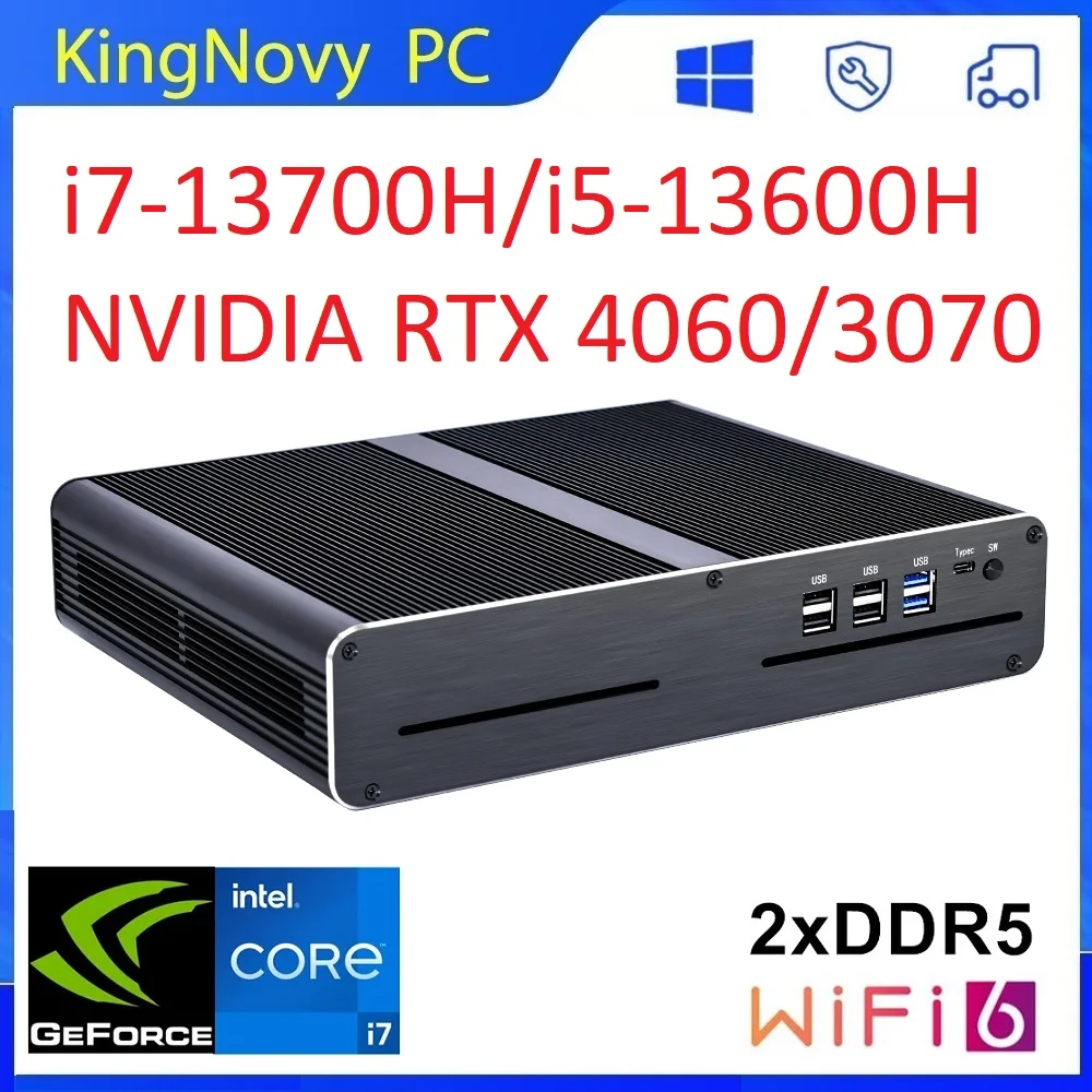 Topton Intel Mini PC Gaming i7 13700H i5 13600H NVIDIA RTX 4060 3070 8G 2xDDR5 Desktops Windows 11 Mini Gamer Computer WiFi6